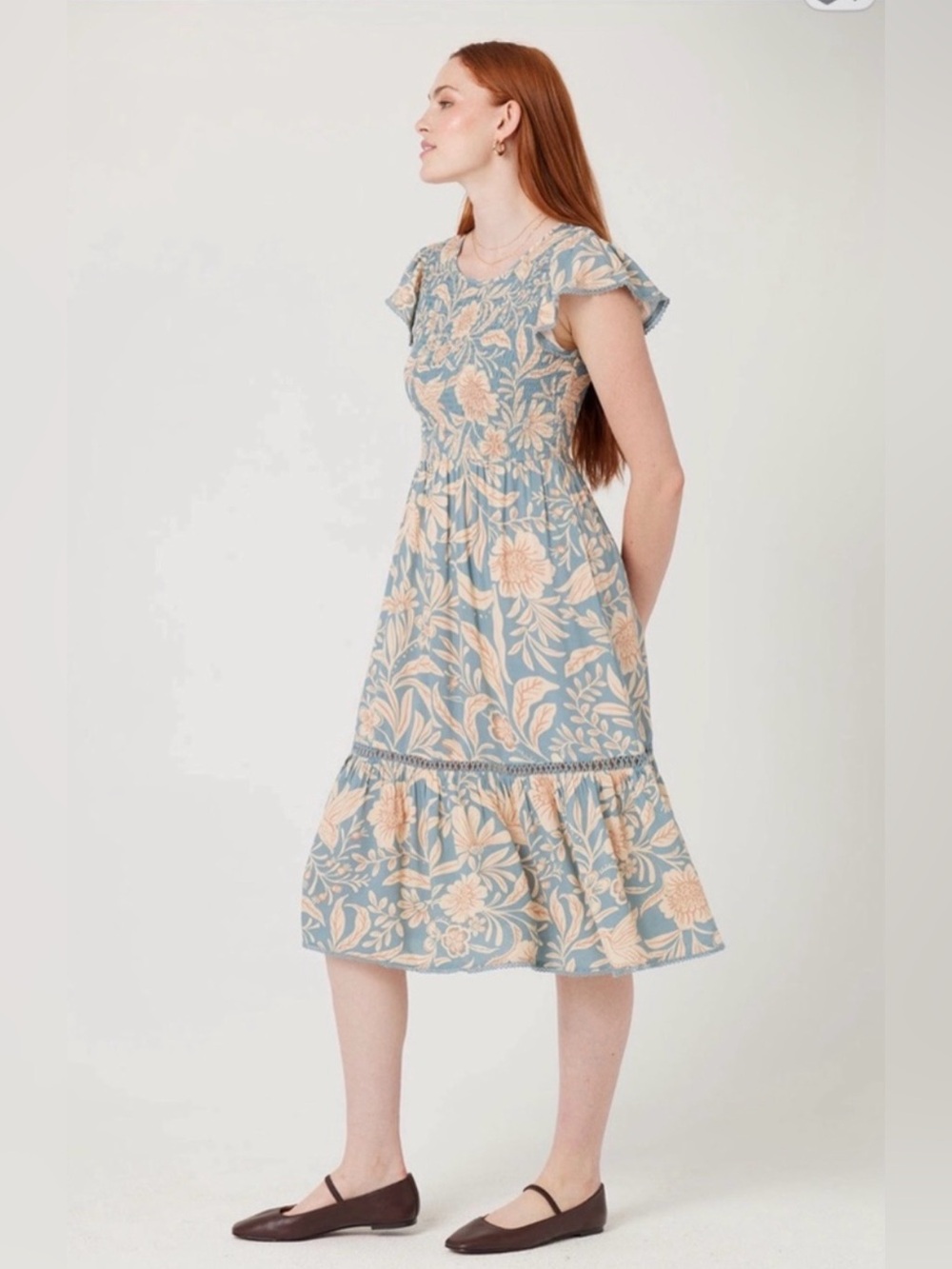 Patrons Of Peace El Mio Smocked Midi Dress - Picture 2 of 12